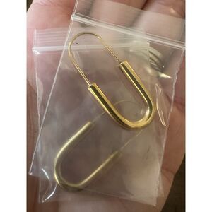 Stainless Steel YG Plated Hardware Earrings Edgy